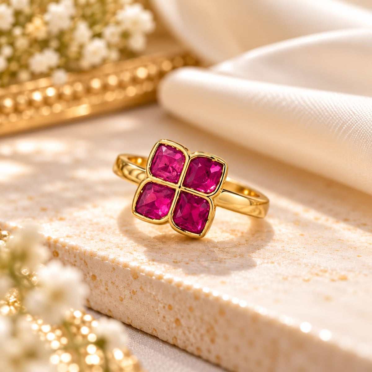 Chaarpatti Clover Ring