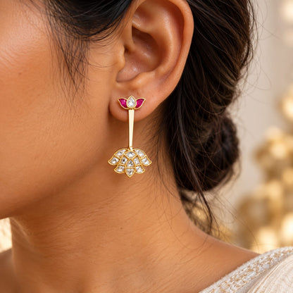 Lotus Drop Earrings