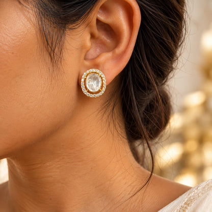 Shabnam  Kundan Stud Earrings