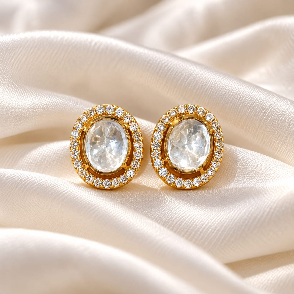 Shabnam  Kundan Stud Earrings