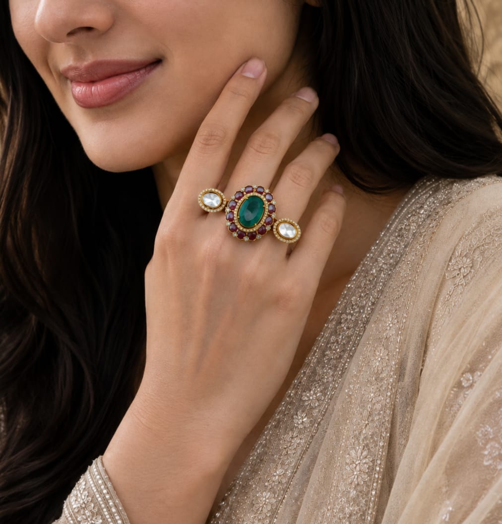 Aveer adjustable Two-Finger Ring
