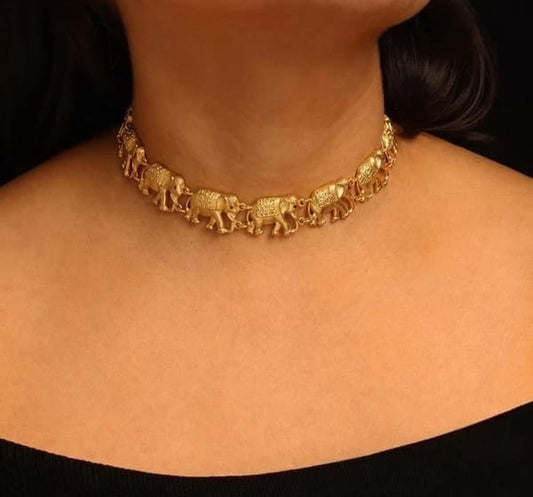 Elephant Gold Neck Set