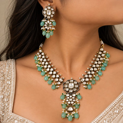Sabz Pari Polki  Set