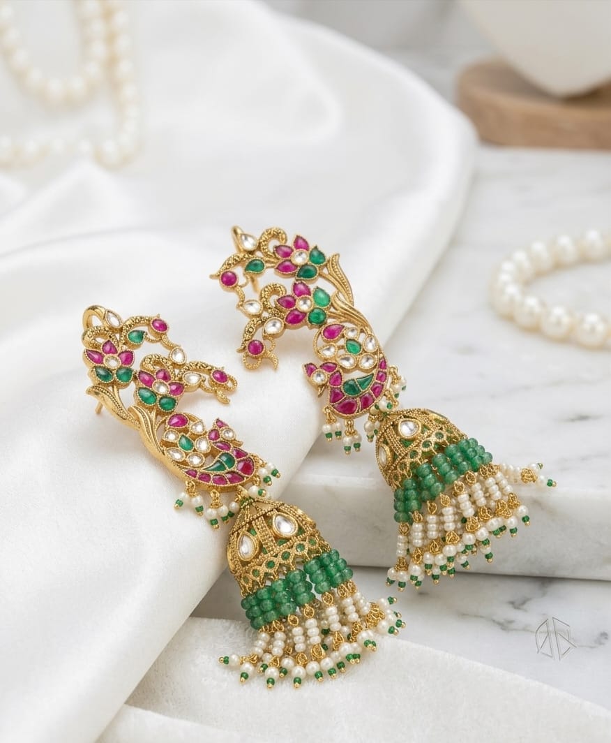  floral ear cuff Jhumka