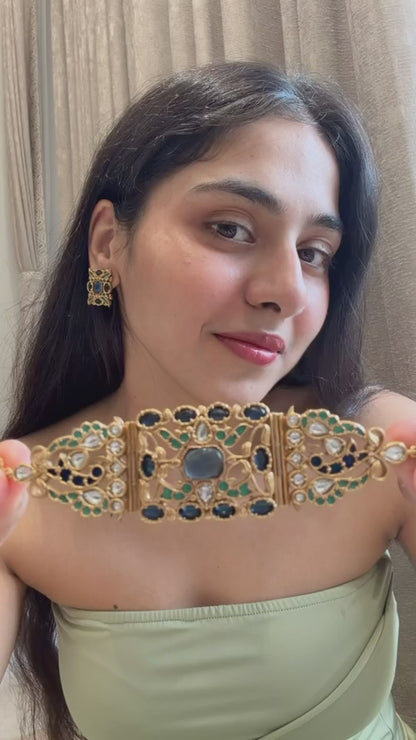 Antique Sapphire neck set