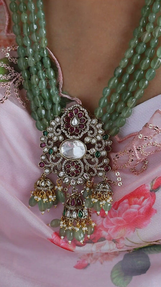 Amoli Polki Mint Onyx Haar