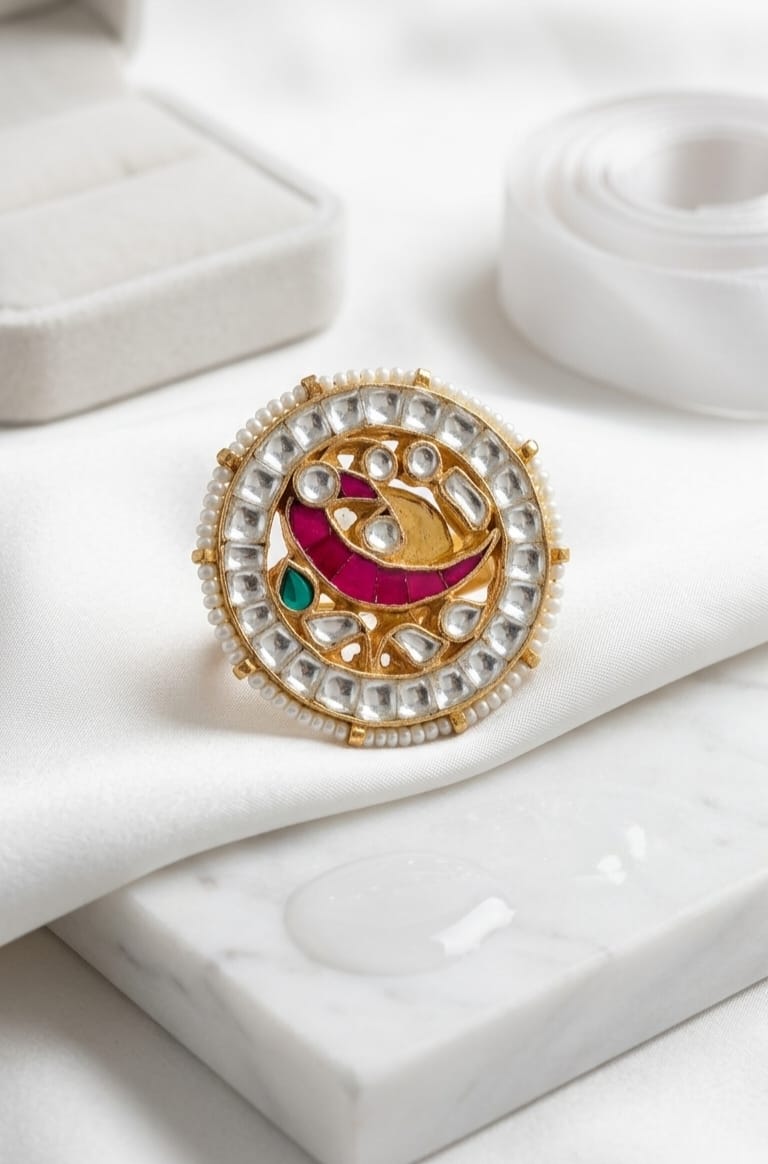 Pachi kundan ring