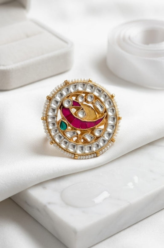 Pachi kundan ring
