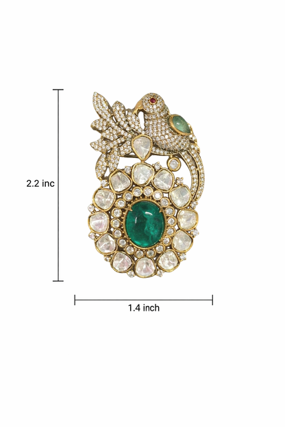 Parinda Polki Brooch