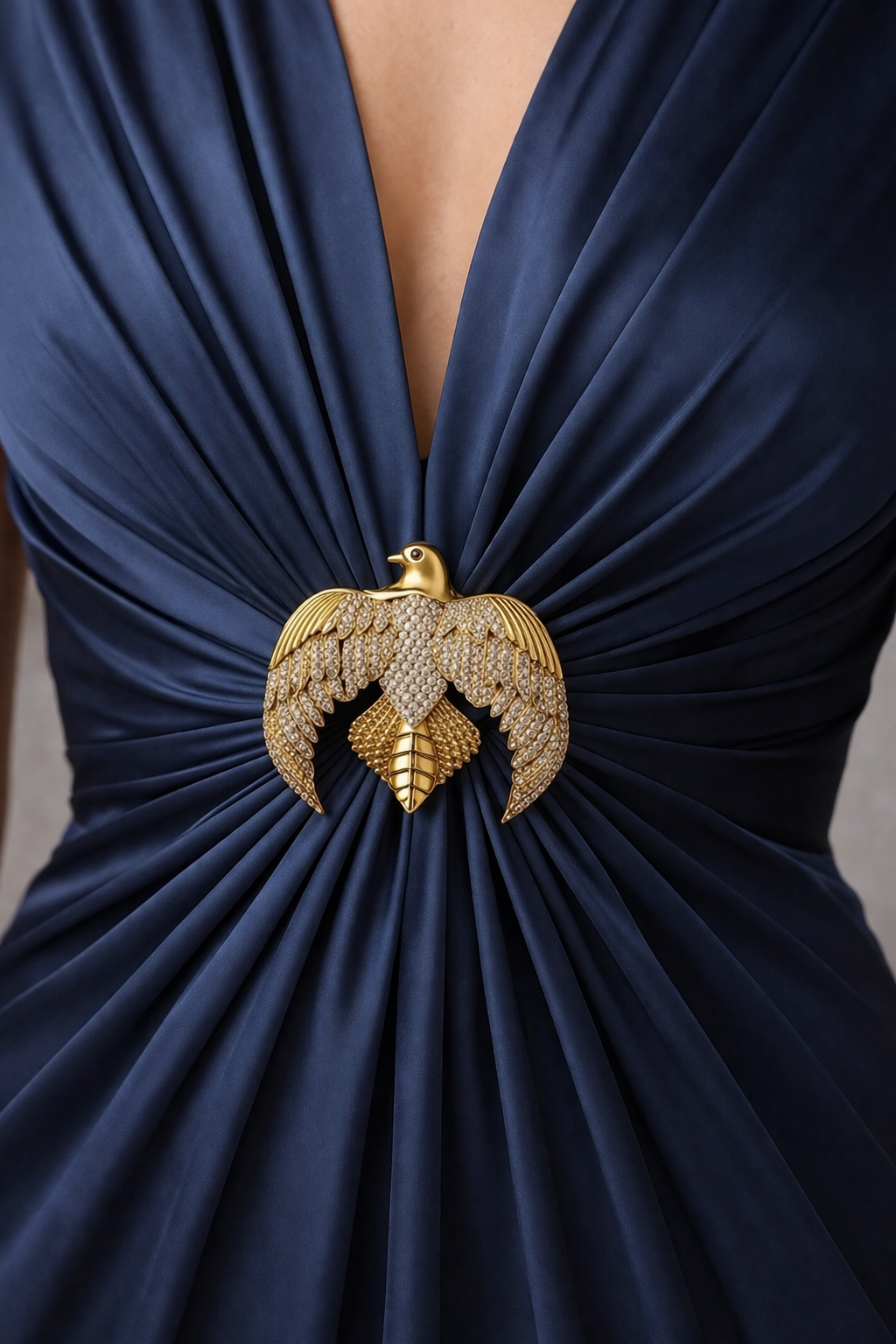 Gold Wing Eagle Brooch