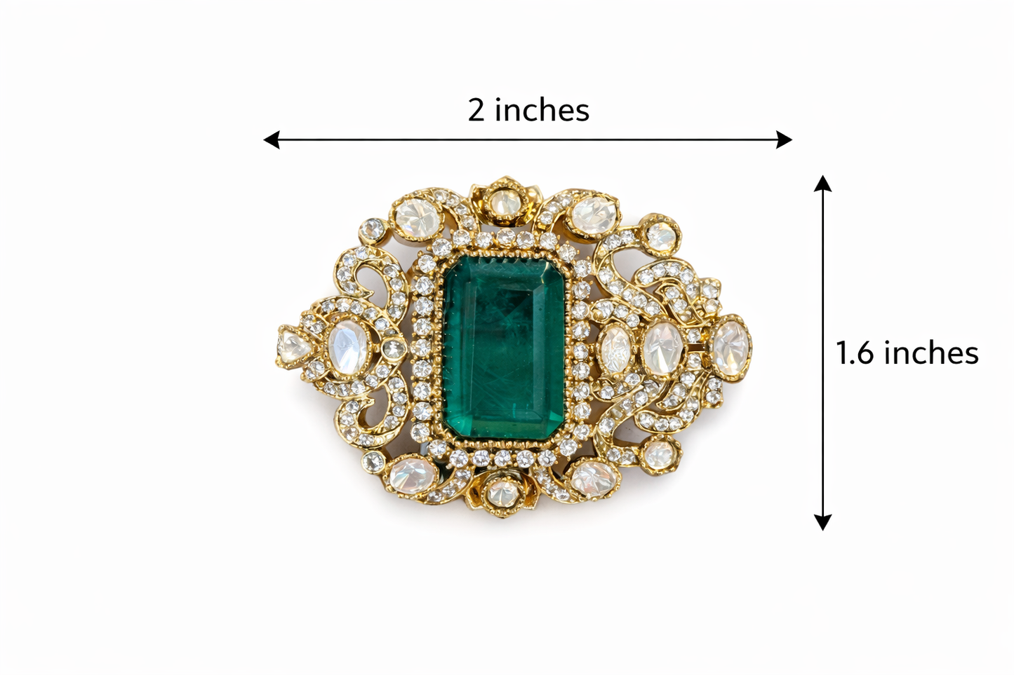 Rajwada Emerald Brooch