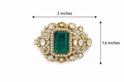 Rajwada Emerald Brooch