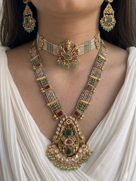 Suraiyya Gold and Green Haar