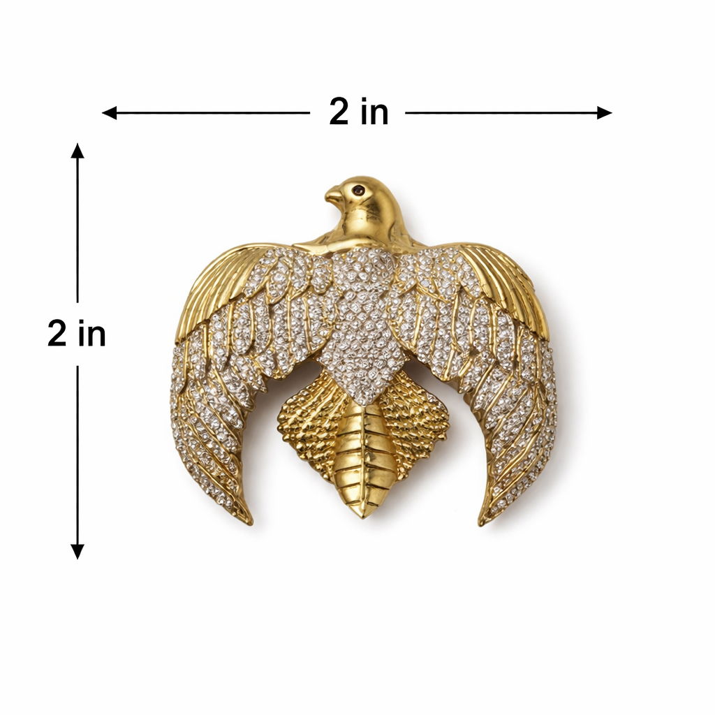 Gold Wing Eagle Brooch