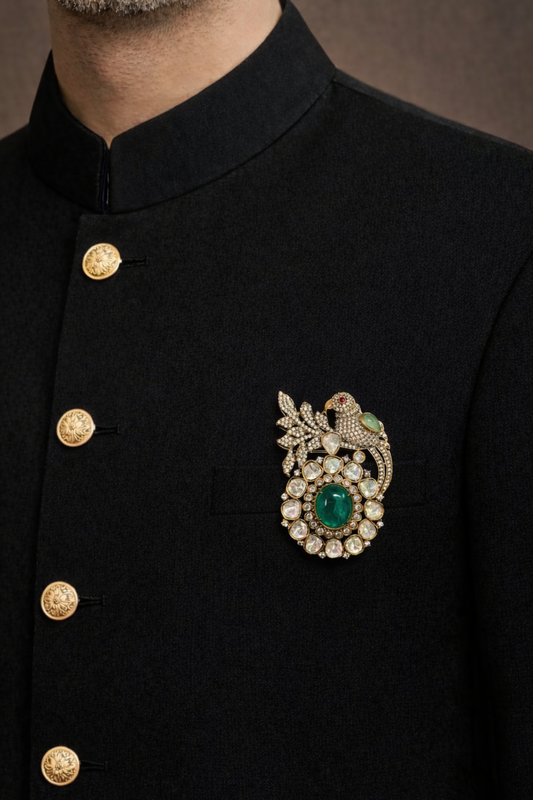 Parinda Polki Brooch