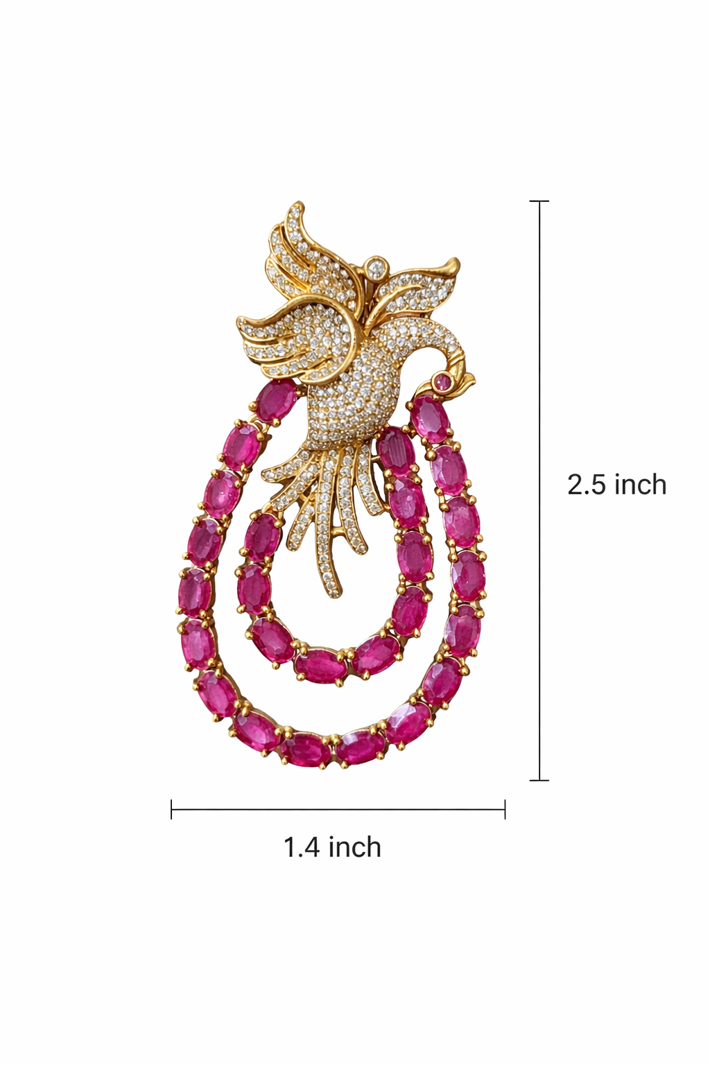 Sultan Brooch in Ruby