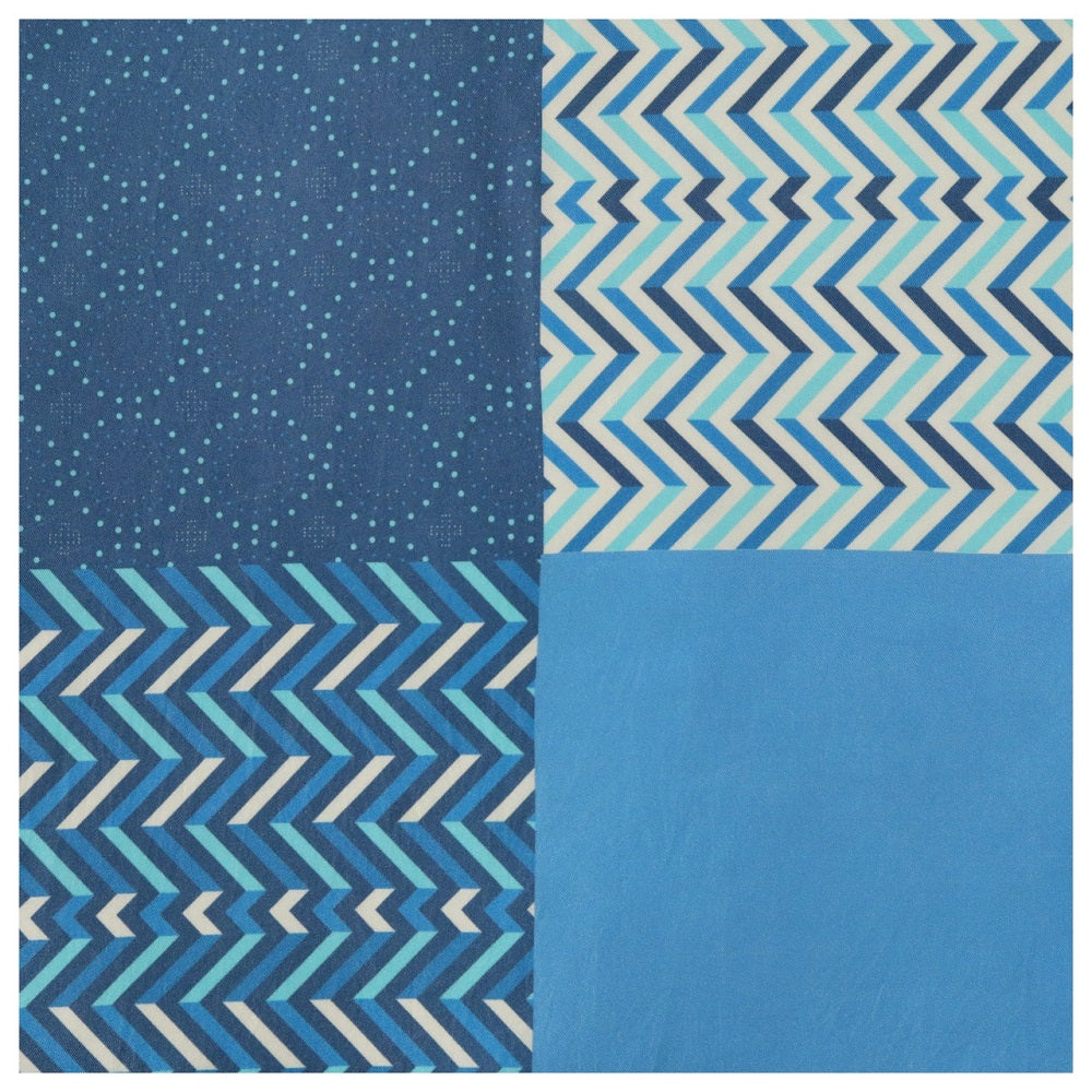 Patterned in Blue (4 Way, Silk)