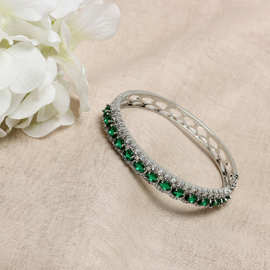 American Diamond Bracelet in Green