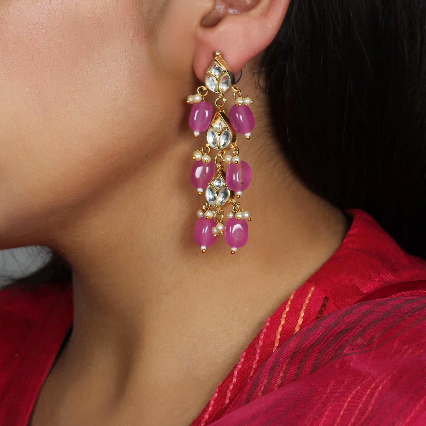 Zoya Earring in Pink