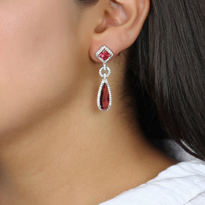 Darcy Earrings in Ruby
