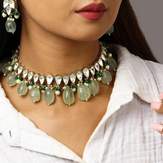 Shravya Polki Choker in Big Stones