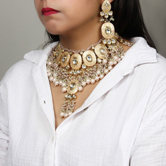 Meenakari Choker in Natural Stones