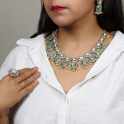 Vinaya Polki and Mint Stones Choker